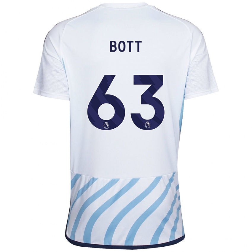 Niño Camiseta Aaron Bott #63 Blanco Azul 2ª Equipación 2023/24 La Camisa Perú