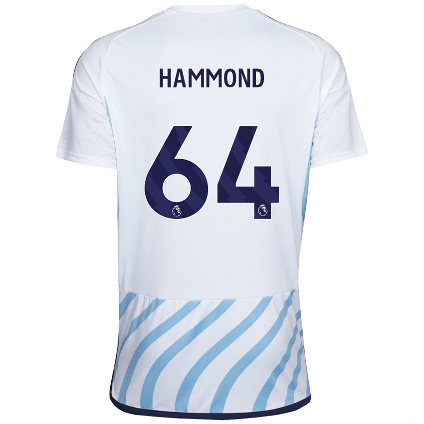 Niño Camiseta Ben Hammond #64 Blanco Azul 2ª Equipación 2023/24 La Camisa Perú