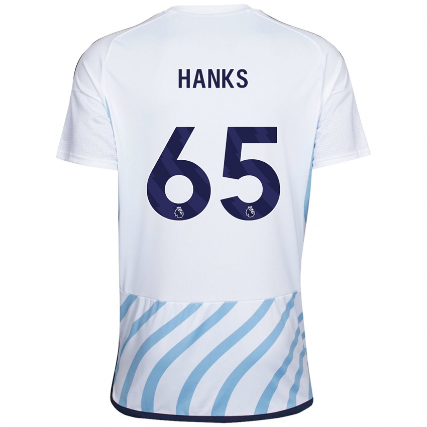 Niño Camiseta Justin Hanks #65 Blanco Azul 2ª Equipación 2023/24 La Camisa Perú