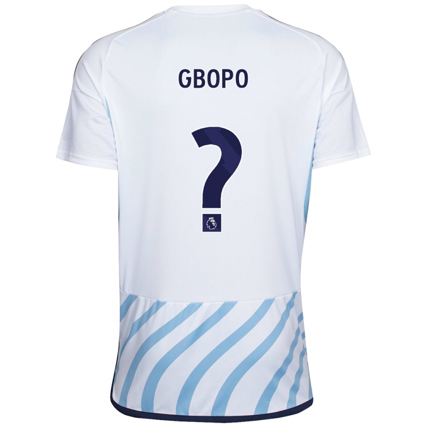 Niño Camiseta Tony Gbopo #0 Blanco Azul 2ª Equipación 2023/24 La Camisa Perú