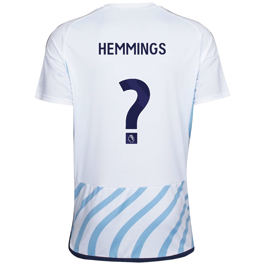 Niño Camiseta George Hemmings #0 Blanco Azul 2ª Equipación 2023/24 La Camisa Perú