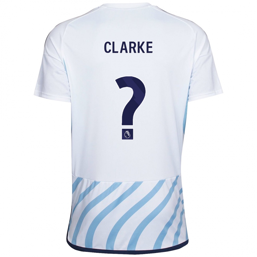 Niño Camiseta Kristian Clarke #0 Blanco Azul 2ª Equipación 2023/24 La Camisa Perú