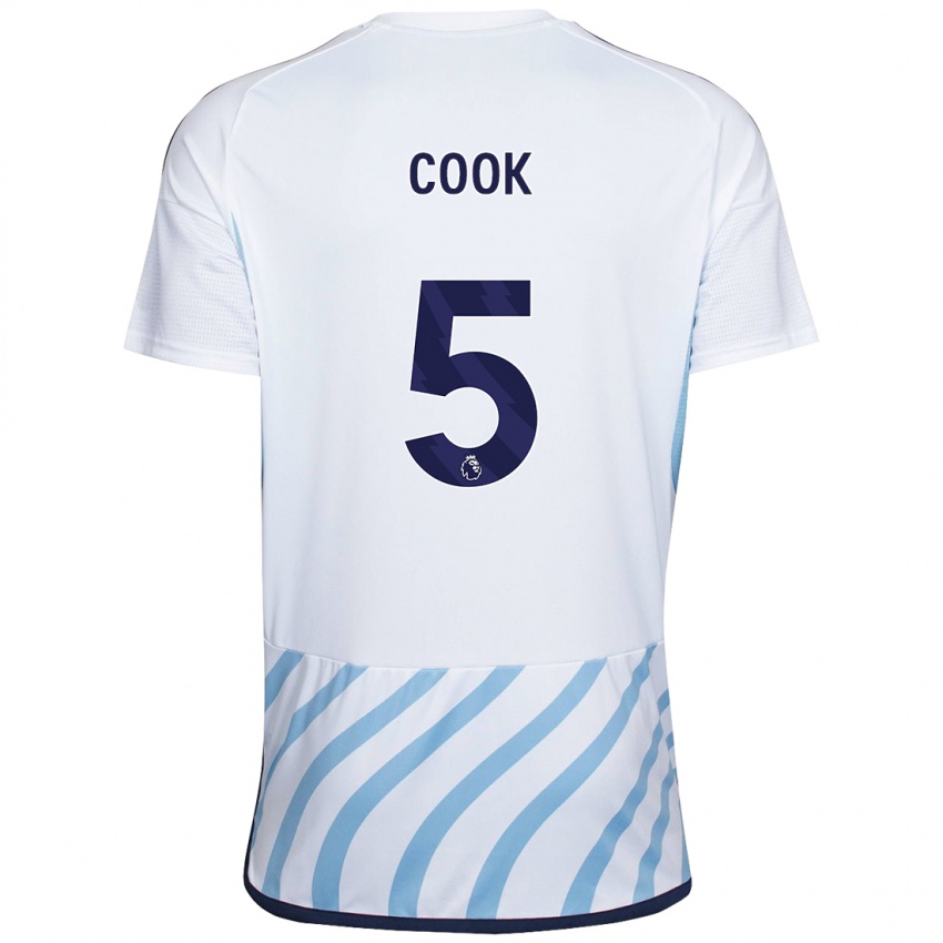 Niño Camiseta Olivia Cook #5 Blanco Azul 2ª Equipación 2023/24 La Camisa Perú