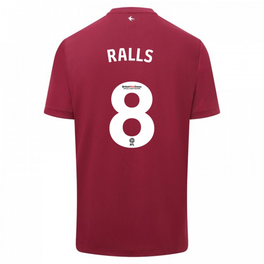 Niño Camiseta Joe Ralls #8 Rojo 2ª Equipación 2023/24 La Camisa Perú