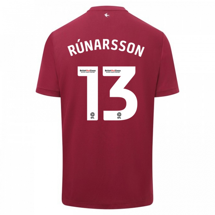 Niño Camiseta Runar Alex Runarsson #13 Rojo 2ª Equipación 2023/24 La Camisa Perú