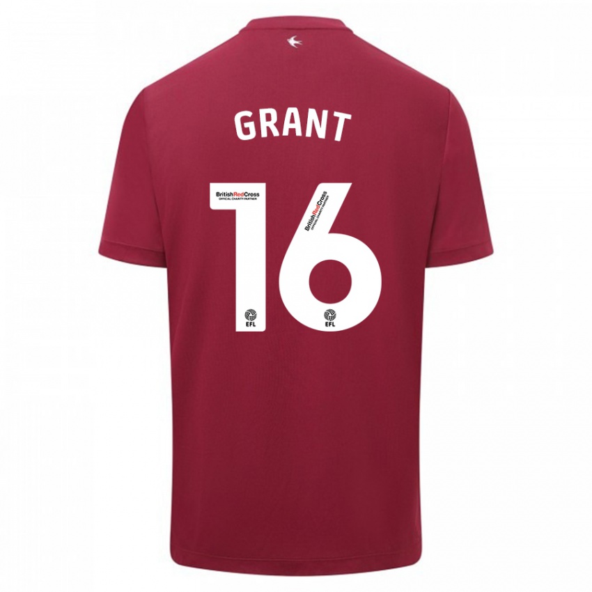 Niño Camiseta Karlan Grant #16 Rojo 2ª Equipación 2023/24 La Camisa Perú