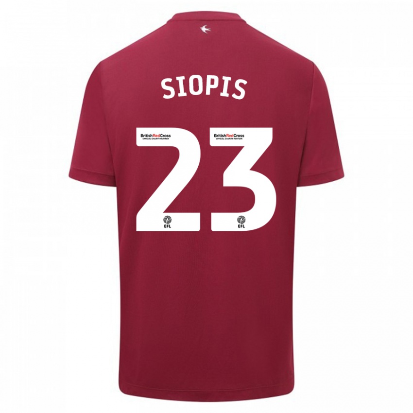 Niño Camiseta Manolis Siopis #23 Rojo 2ª Equipación 2023/24 La Camisa Perú