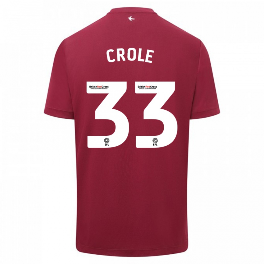 Niño Camiseta James Crole #33 Rojo 2ª Equipación 2023/24 La Camisa Perú