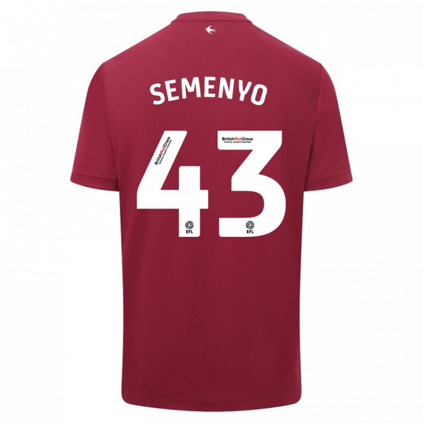 Niño Camiseta Jai Semenyo #43 Rojo 2ª Equipación 2023/24 La Camisa Perú