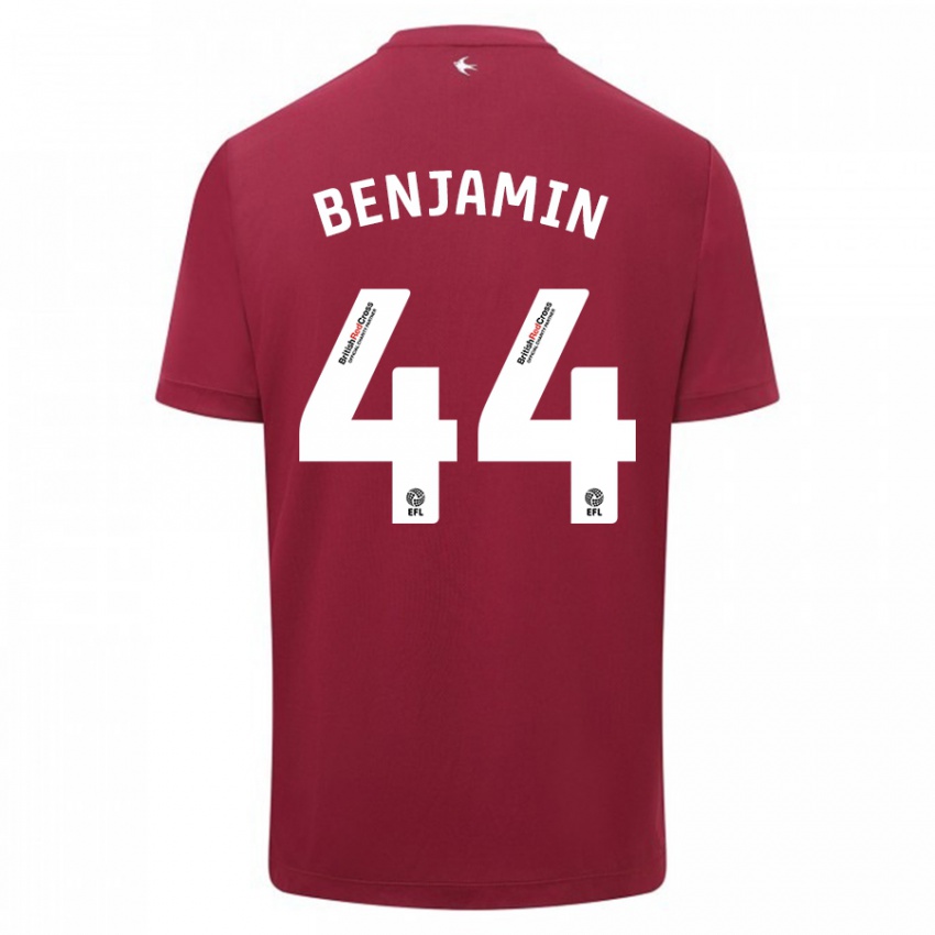 Niño Camiseta Xavier Benjamin #44 Rojo 2ª Equipación 2023/24 La Camisa Perú