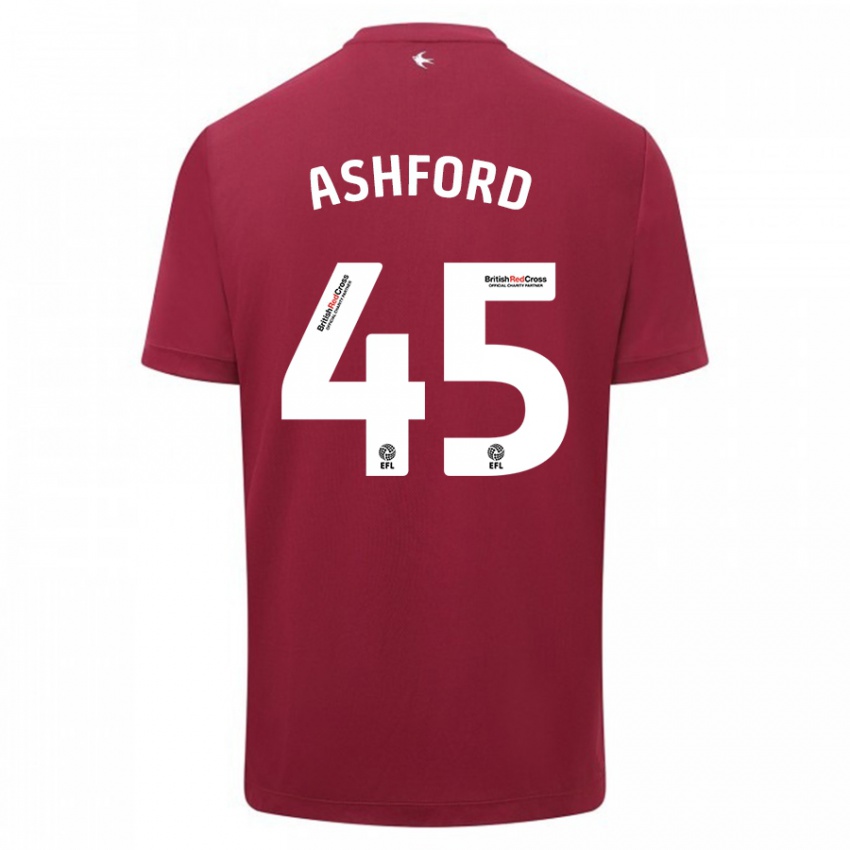 Niño Camiseta Cian Ashford #45 Rojo 2ª Equipación 2023/24 La Camisa Perú