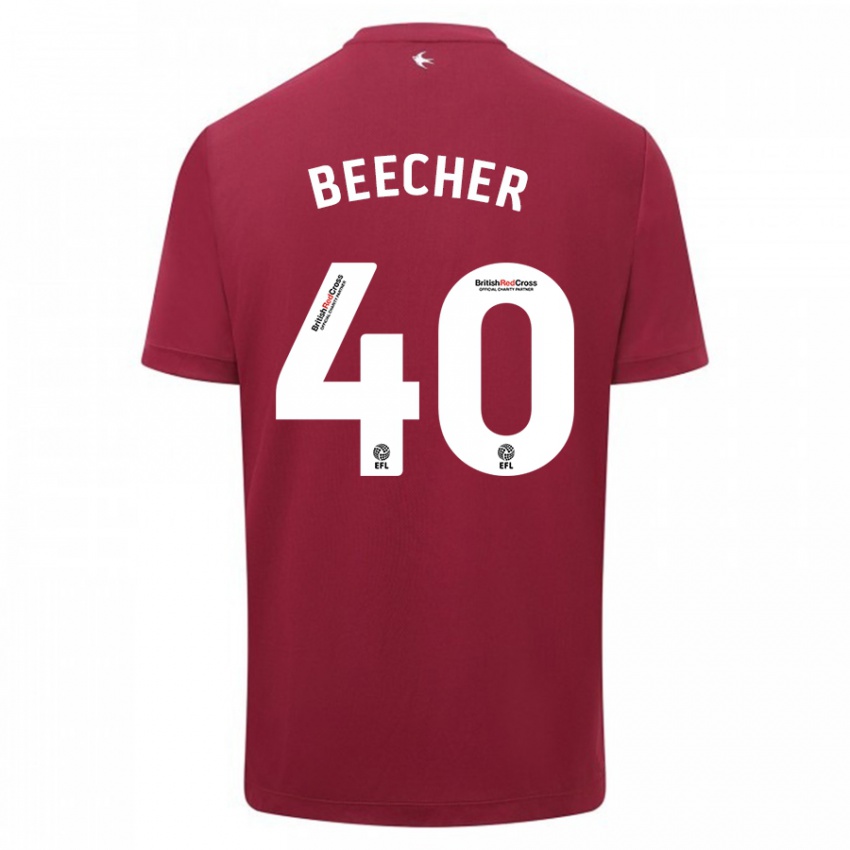 Niño Camiseta Josh Beecher #40 Rojo 2ª Equipación 2023/24 La Camisa Perú