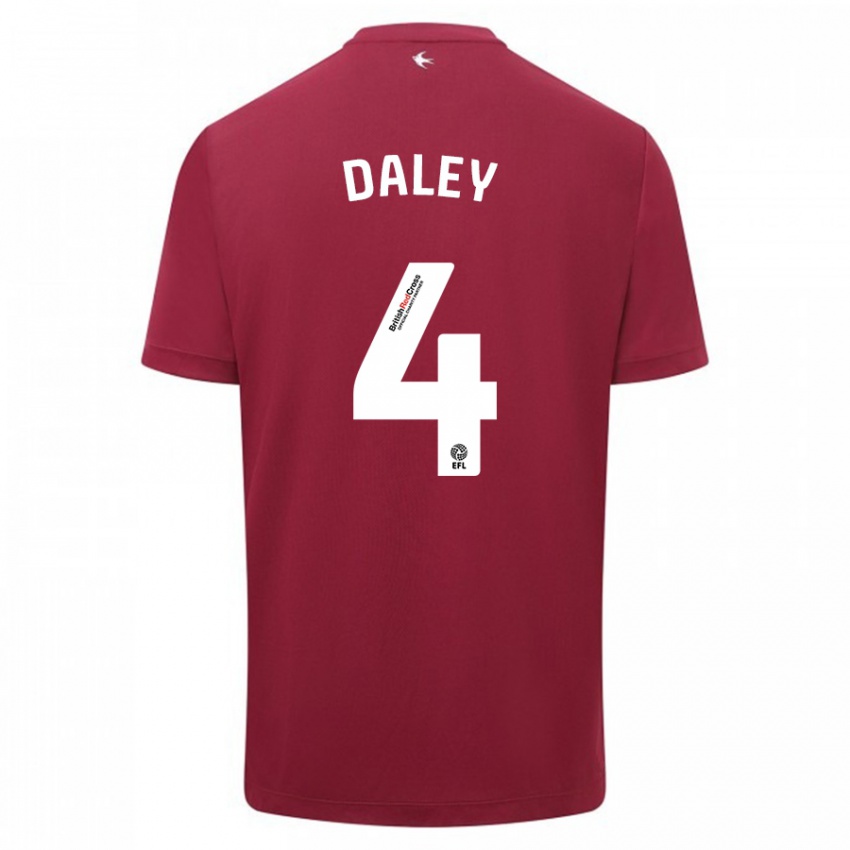 Niño Camiseta Hannah Daley #4 Rojo 2ª Equipación 2023/24 La Camisa Perú