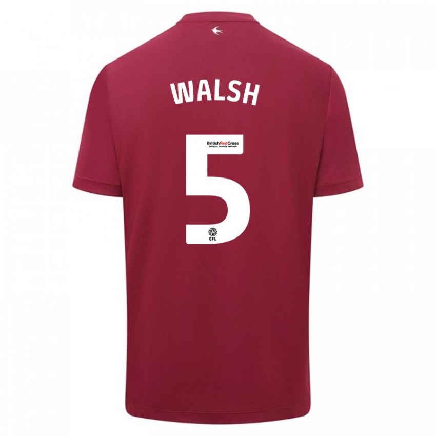 Niño Camiseta Siobhan Walsh #5 Rojo 2ª Equipación 2023/24 La Camisa Perú