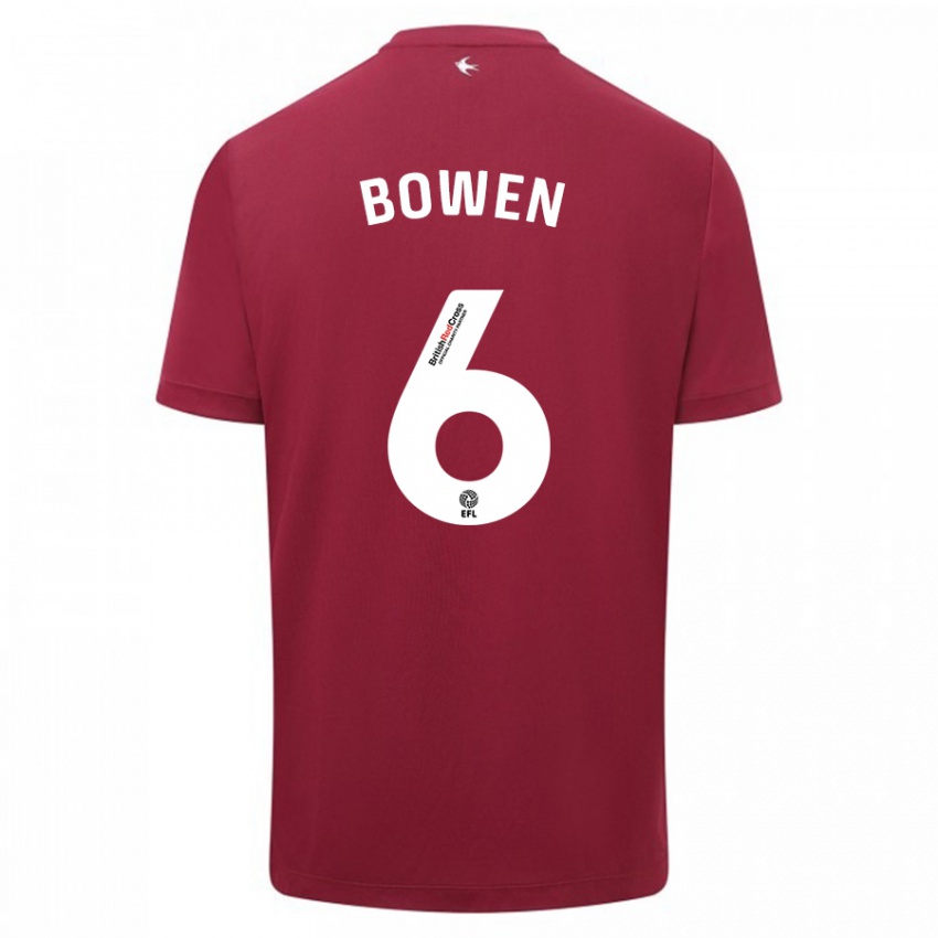 Niño Camiseta Megan Bowen #6 Rojo 2ª Equipación 2023/24 La Camisa Perú