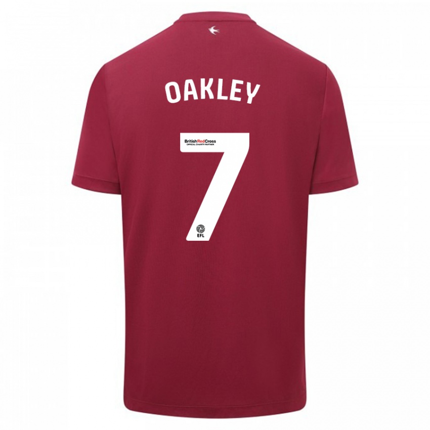 Niño Camiseta Rhianne Oakley #7 Rojo 2ª Equipación 2023/24 La Camisa Perú