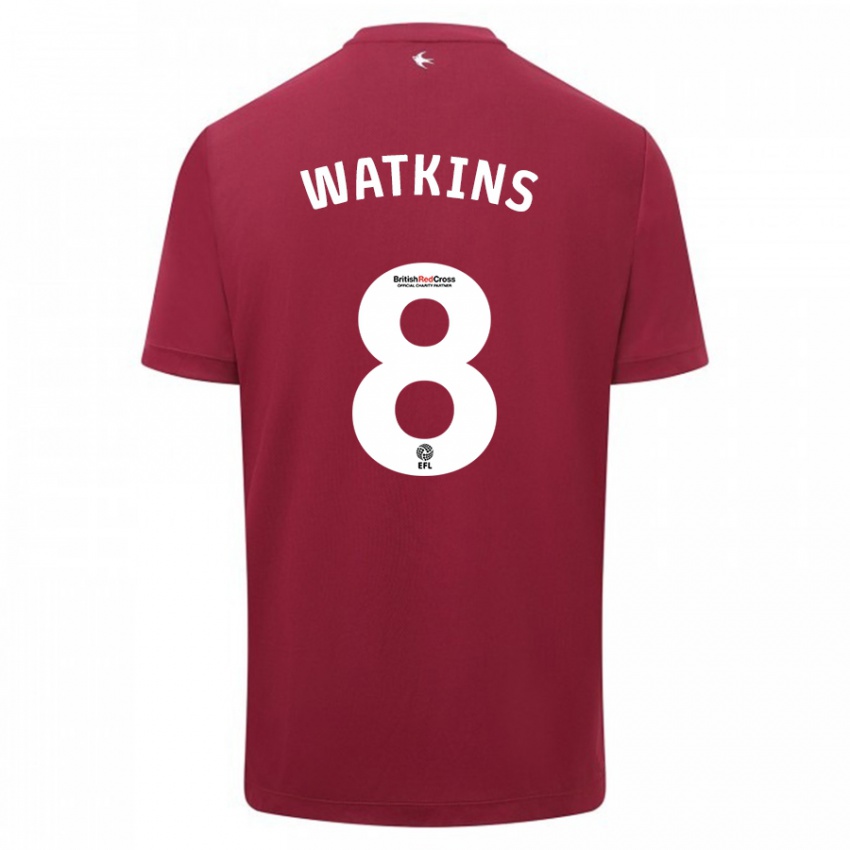 Niño Camiseta Seren Watkins #8 Rojo 2ª Equipación 2023/24 La Camisa Perú