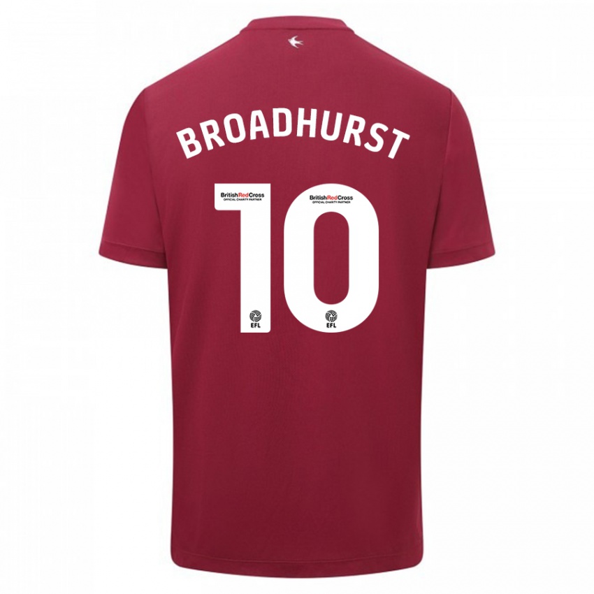 Niño Camiseta Danielle Broadhurst #10 Rojo 2ª Equipación 2023/24 La Camisa Perú