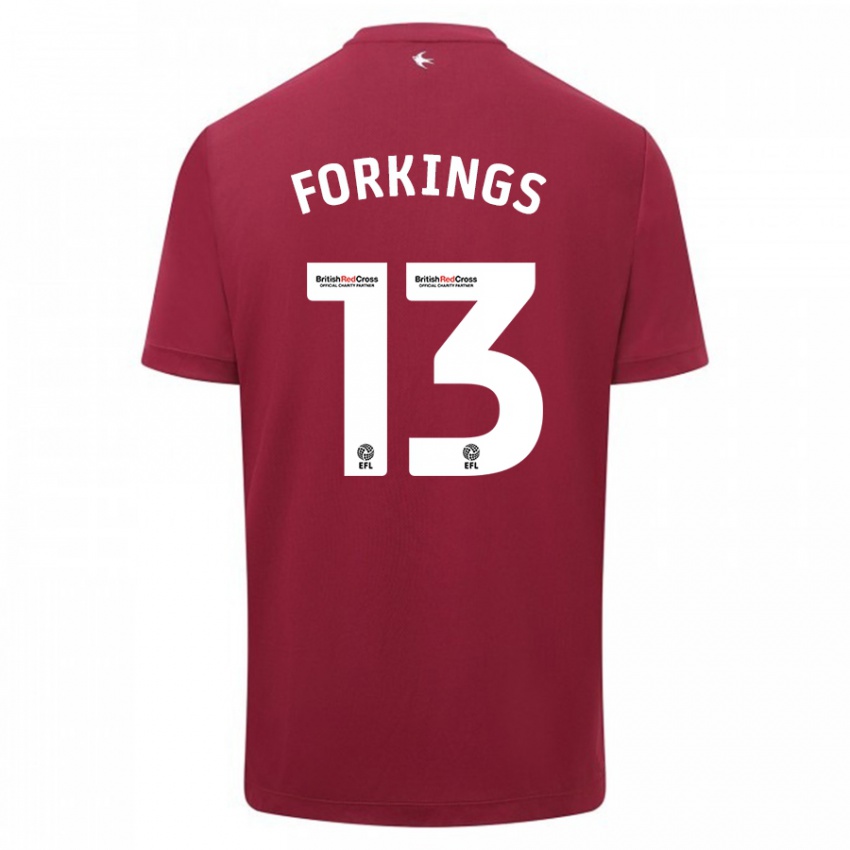 Niño Camiseta Amelia Forkings #13 Rojo 2ª Equipación 2023/24 La Camisa Perú