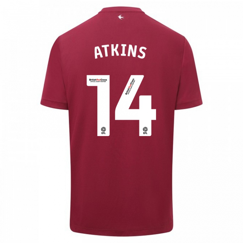 Niño Camiseta Zoe Atkins #14 Rojo 2ª Equipación 2023/24 La Camisa Perú