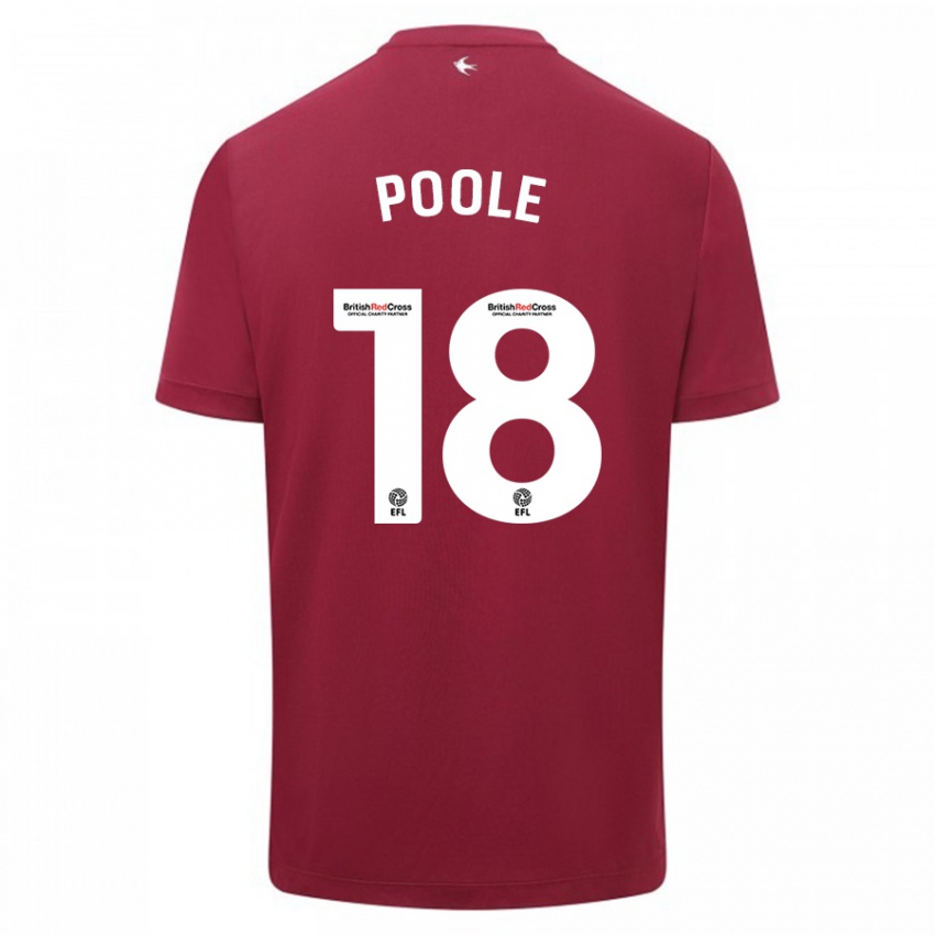 Niño Camiseta Phoebie Poole #18 Rojo 2ª Equipación 2023/24 La Camisa Perú