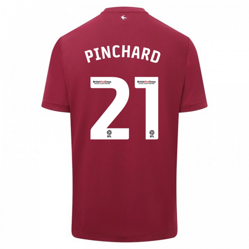 Niño Camiseta Cerys Pinchard #21 Rojo 2ª Equipación 2023/24 La Camisa Perú