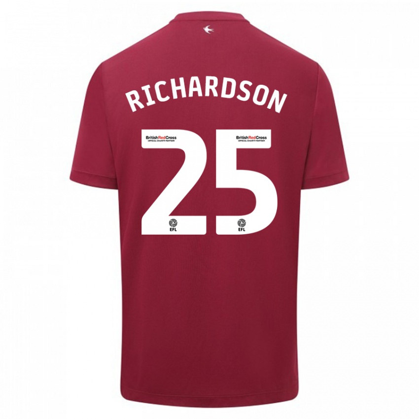 Niño Camiseta Tija Richardson #25 Rojo 2ª Equipación 2023/24 La Camisa Perú