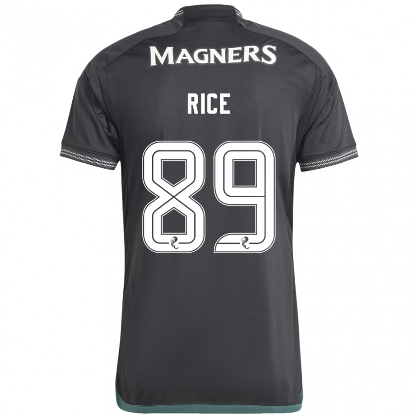 Niño Camiseta Aidan Rice #89 Negro 2ª Equipación 2023/24 La Camisa Perú