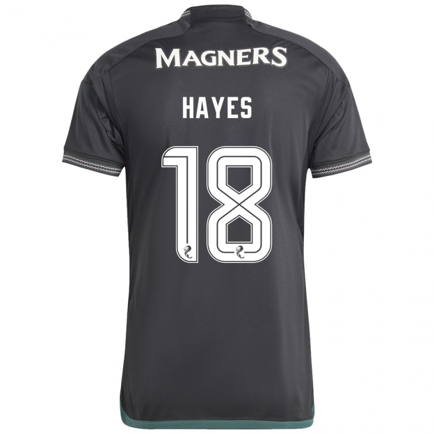 Niño Camiseta Caitlin Hayes #18 Negro 2ª Equipación 2023/24 La Camisa Perú