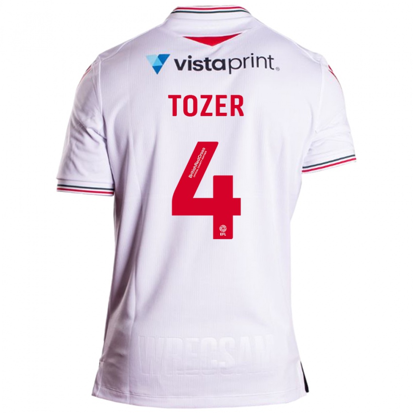 Niño Camiseta Ben Tozer #4 Blanco 2ª Equipación 2023/24 La Camisa Perú