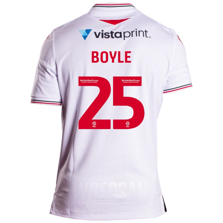 Niño Camiseta Will Boyle #25 Blanco 2ª Equipación 2023/24 La Camisa Perú