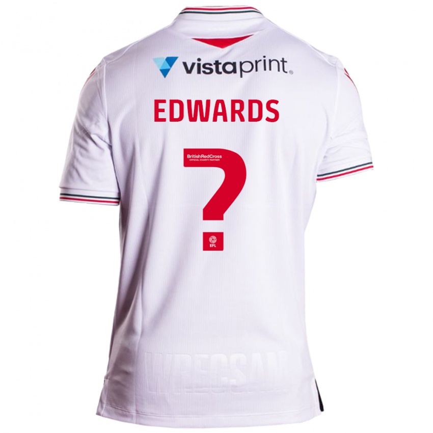 Niño Camiseta Callum Edwards #0 Blanco 2ª Equipación 2023/24 La Camisa Perú