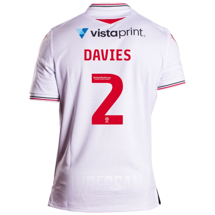 Niño Camiseta Phoebe Davies #2 Blanco 2ª Equipación 2023/24 La Camisa Perú