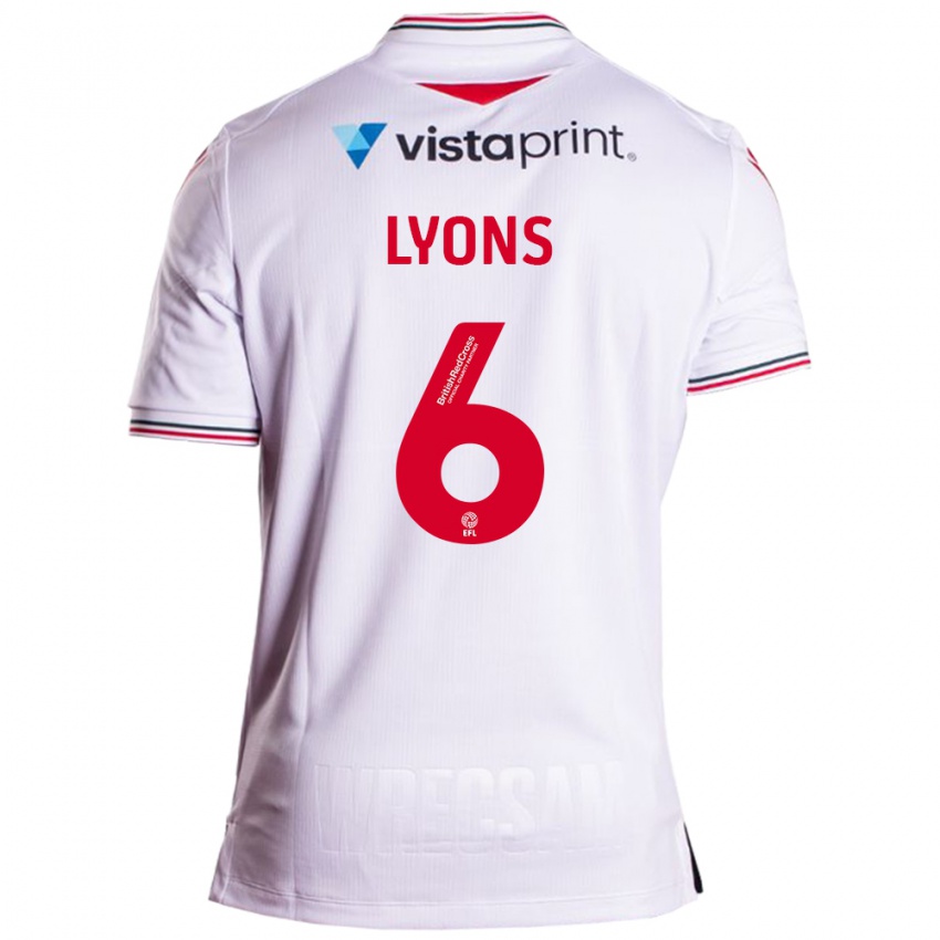 Niño Camiseta Lauryn Lyons #6 Blanco 2ª Equipación 2023/24 La Camisa Perú