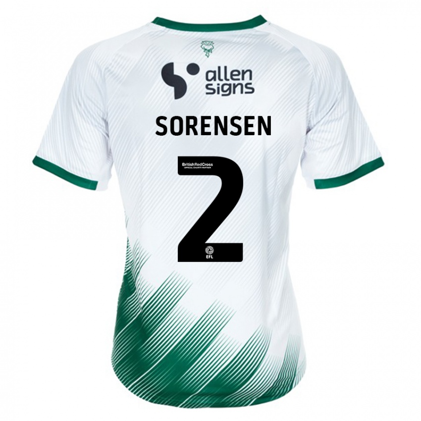 Niño Camiseta Lasse Sörensen #2 Blanco 2ª Equipación 2023/24 La Camisa Perú