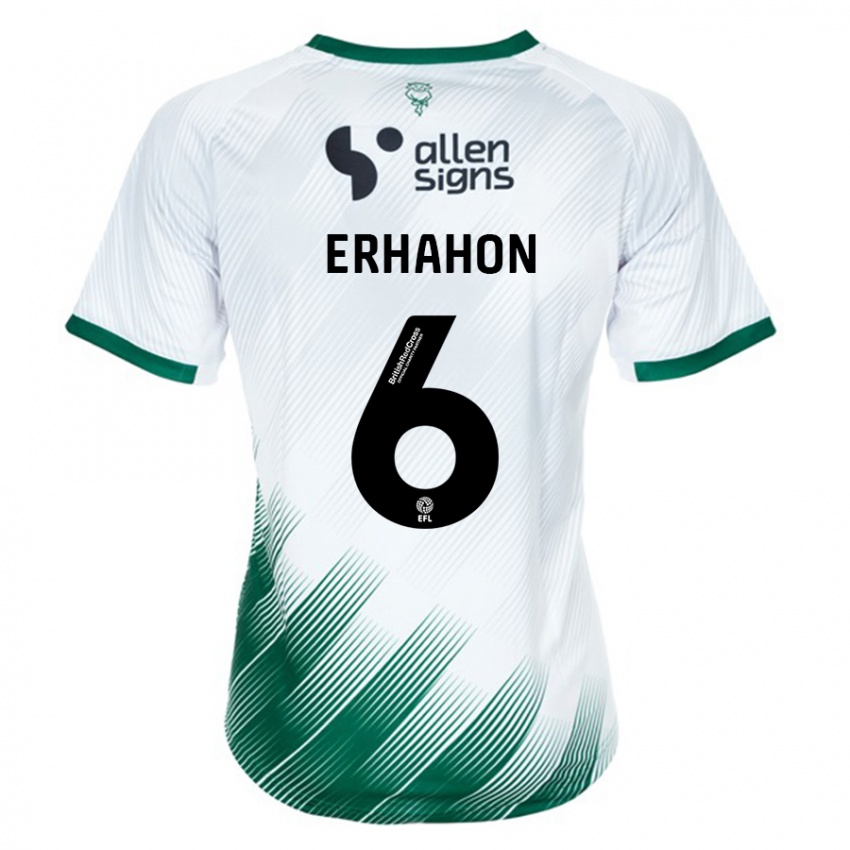 Niño Camiseta Ethan Erhahon #6 Blanco 2ª Equipación 2023/24 La Camisa Perú