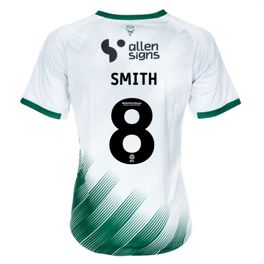 Niño Camiseta Alistair Smith #8 Blanco 2ª Equipación 2023/24 La Camisa Perú