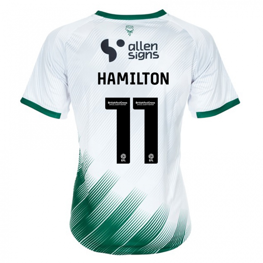 Niño Camiseta Ethan Hamilton #11 Blanco 2ª Equipación 2023/24 La Camisa Perú