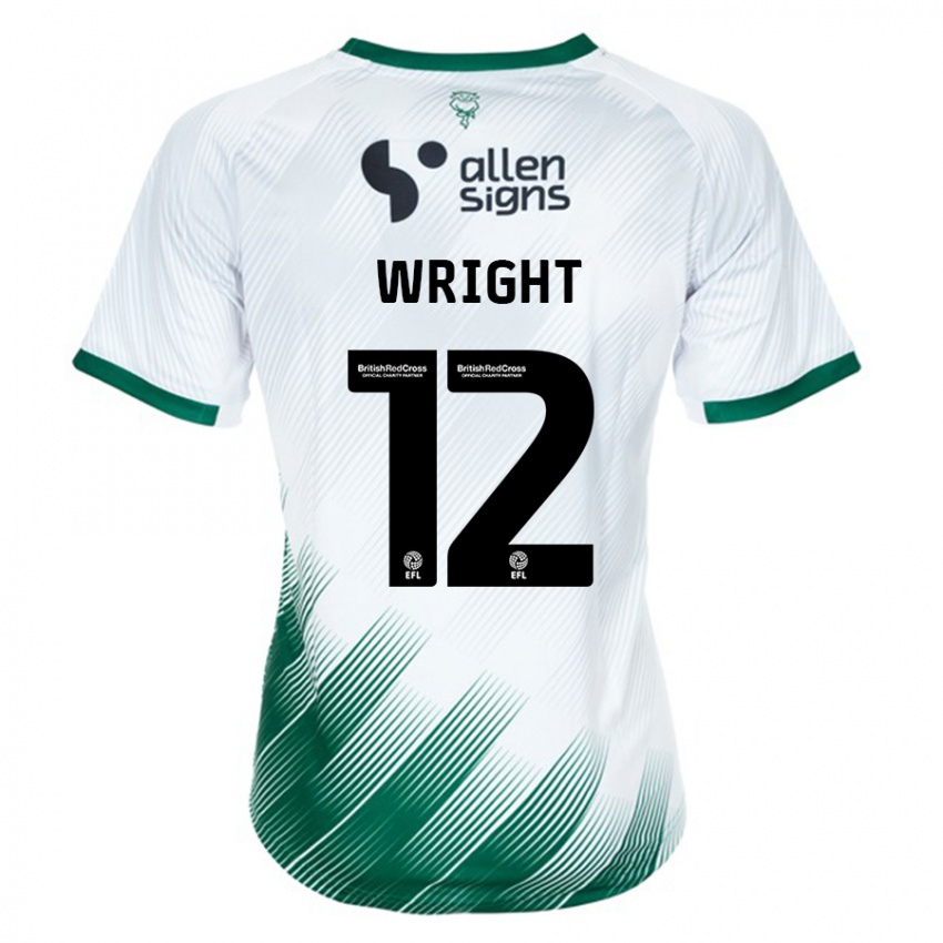 Niño Camiseta Jordan Wright #12 Blanco 2ª Equipación 2023/24 La Camisa Perú