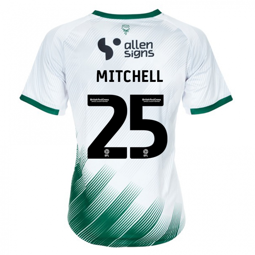 Niño Camiseta Alex Mitchell #25 Blanco 2ª Equipación 2023/24 La Camisa Perú