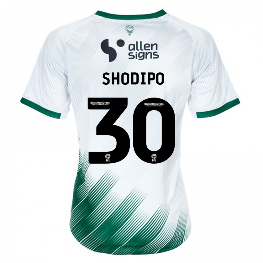 Niño Camiseta Olamide Shodipo #30 Blanco 2ª Equipación 2023/24 La Camisa Perú