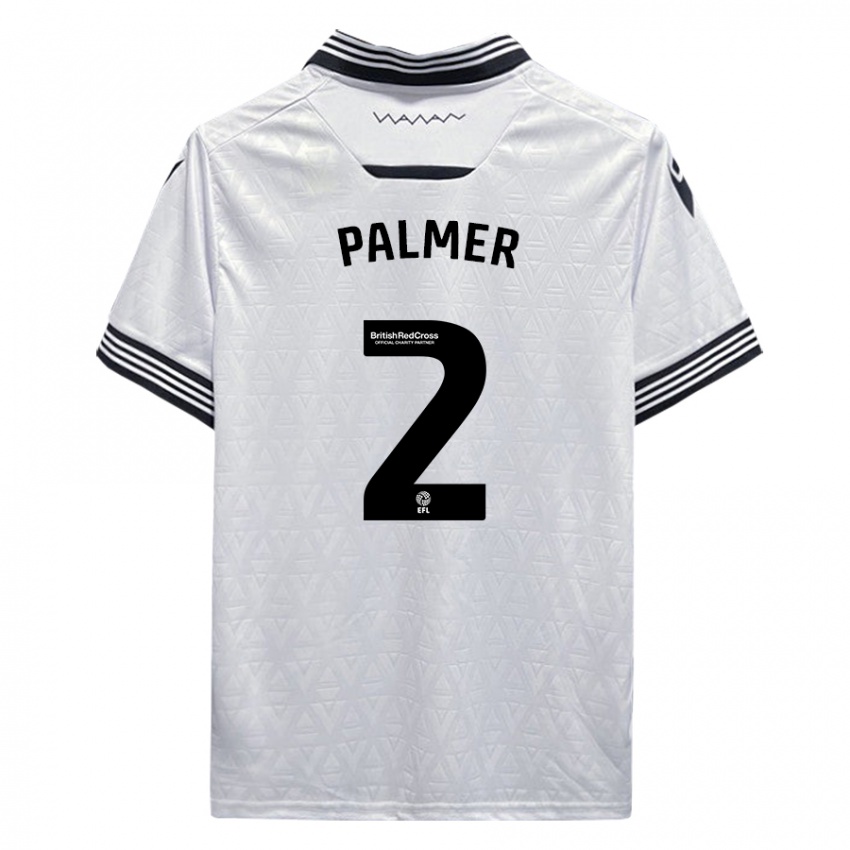 Niño Camiseta Liam Palmer #2 Blanco 2ª Equipación 2023/24 La Camisa Perú