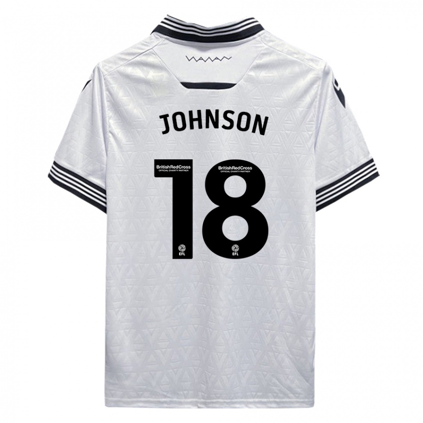 Niño Camiseta Marvin Johnson #18 Blanco 2ª Equipación 2023/24 La Camisa Perú