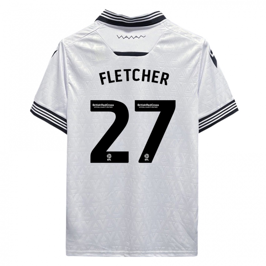 Niño Camiseta Ashley Fletcher #27 Blanco 2ª Equipación 2023/24 La Camisa Perú