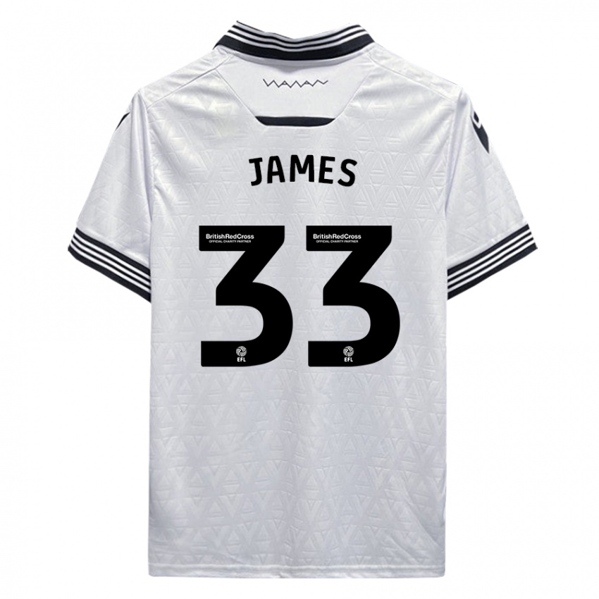 Niño Camiseta Reece James #33 Blanco 2ª Equipación 2023/24 La Camisa Perú