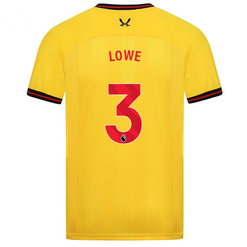 Niño Camiseta Max Lowe #3 Amarillo 2ª Equipación 2023/24 La Camisa Perú