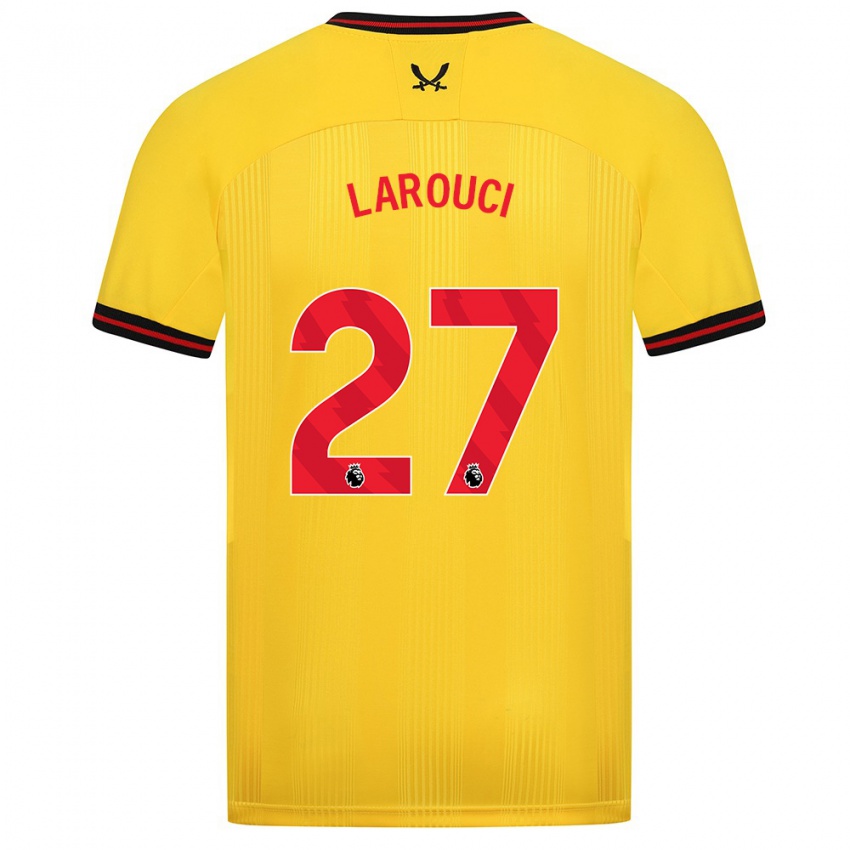 Niño Camiseta Yasser Larouci #27 Amarillo 2ª Equipación 2023/24 La Camisa Perú