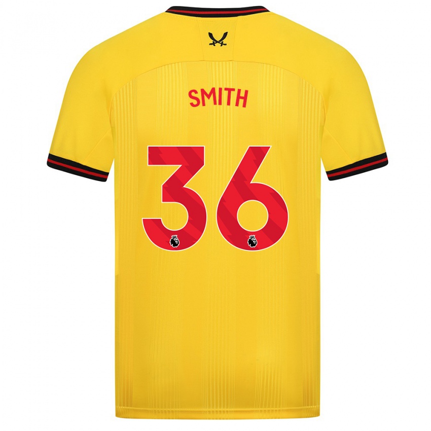 Niño Camiseta Joshua Smith #36 Amarillo 2ª Equipación 2023/24 La Camisa Perú