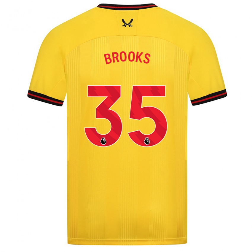 Niño Camiseta Andre Brooks #35 Amarillo 2ª Equipación 2023/24 La Camisa Perú