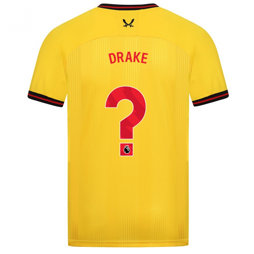 Niño Camiseta Ben Drake #0 Amarillo 2ª Equipación 2023/24 La Camisa Perú